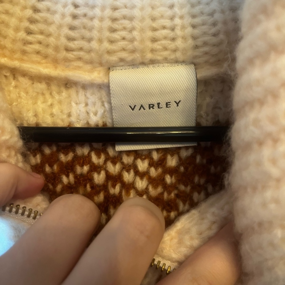 Varley Womens Brooke Fairisle Knit Jacket Size XS - Picture 6 of 9